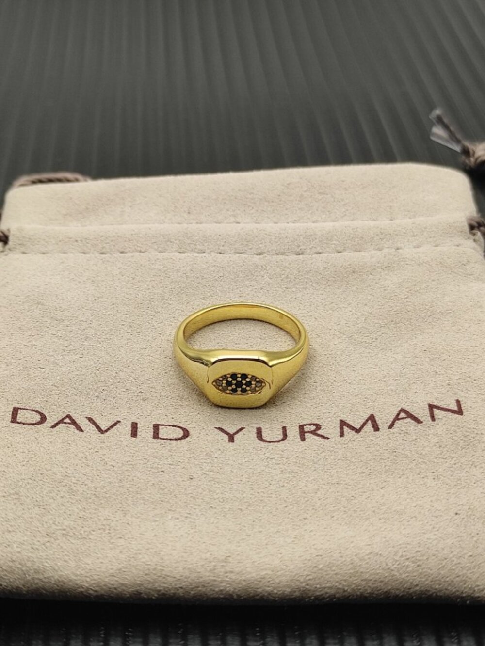 David Yurman 9.7mm Gold Evil Eye Ring